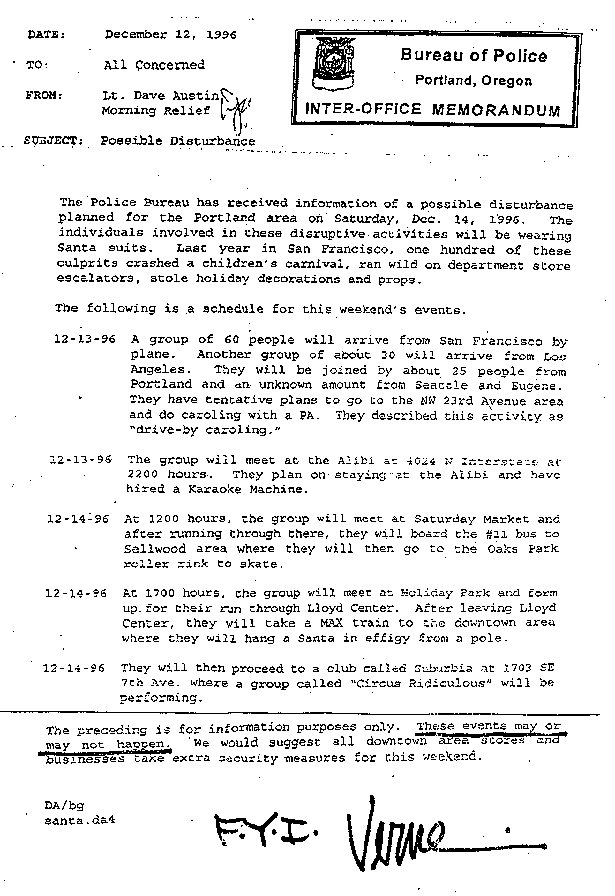 1996 San Francisco police report
