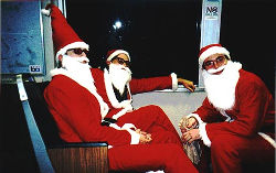 Santas on BART